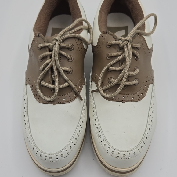 Stylo | White And Brown Leather Women's Golf Shoes Size 7.5 - Picture 6 of 11